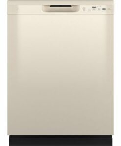 GE - Front Control Built-In Dishwasher with 55 dBA - Bisque