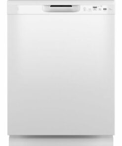 GE - Front Control Built-In Dishwasher with 55 dBA - White