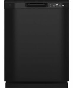 GE - Front Control Built-In Dishwasher with 59 dBA - Black 1