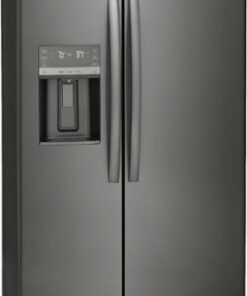 Frigidaire - Gallery 22.3 Cu. Ft. Side-by-Side Counter-Depth Refrigerator - Black Stainless Steel