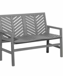 Walker Edison - Patio Outdoor Windsor Acacia Wood Garden Bench - Gray Wash