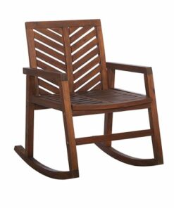 Walker Edison - Windsor Rocking Chair - Dark Brown