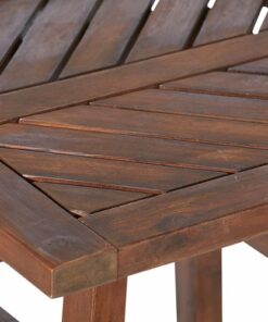 Walker Edison - Windsor Acacia Wood Outdoor Side Table - Dark Brown