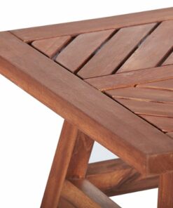 Walker Edison - Windsor Acacia Wood Outdoor Side Table - Brown