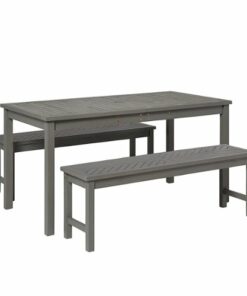 Walker Edison - 3-Piece Windsor Outdoor Dining Set - Grey Wash