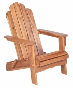 Walker Edison - Cypress Acacia Wood Adirondack Chair - Brown