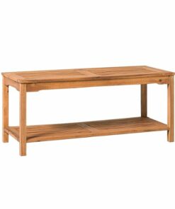 Walker Edison - Cypress Acacia Wood Outdoor Coffee Table - Brown