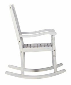Walker Edison - Cypress Deep Seated Rocking Chair - White Wash