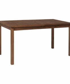 Walker Edison - Everest Acacia Wood Outdoor Dining Table - Dark Brown