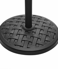 Walker Edison - Weave Round Outdoor Umbrella Base - Black