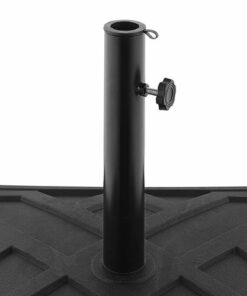 Walker Edison - Square Weave Outdoor Umbrella Base - Black