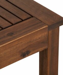 Walker Edison - Everest Acacia Wood Outdoor Side Table - Dark Brown