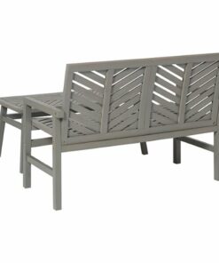 Walker Edison - 2-Piece Windsor Acacia Wood Patio Chat Set - Grey Wash