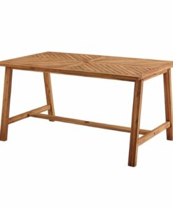 Walker Edison - Windsor Acacia Wood Outdoor Dining Table - Brown