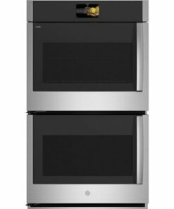 GE Profile - 30" Built-In Double Electric Convection Wall Oven with Left-Hand Side-Swing Door - Stainless steel