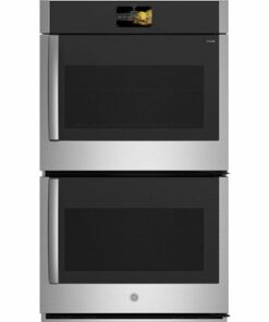 GE Profile - 30" Built-In Double Electric Convection Wall Oven with Right-Hand Side-Swing Door - Stainless steel