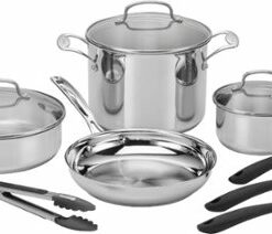 Cuisinart - 11 Piece Cookware Set - Stainless Steel