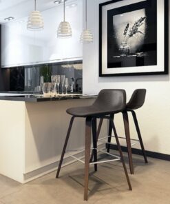 Simpli Home - Randolph Bentwood Counter Height Stool (Set of 2) - Dark Brown