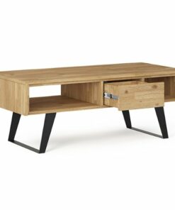 Simpli Home - Lowry Coffee Table - Distressed Golden Wheat