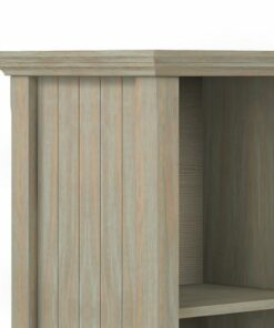 Simpli Home - Acadian 8 Cube Storage Sofa Table - Distressed Grey