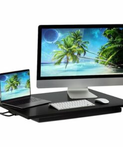 Mount-It! - Height Adjustable X-Lift Standing Desk Converter - Black