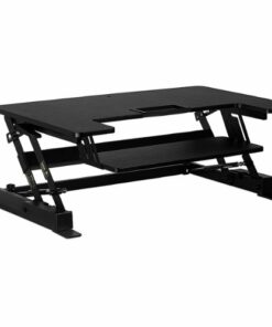 Mount-It! - Wide Standing Desk Converter With Gas Spring - Black