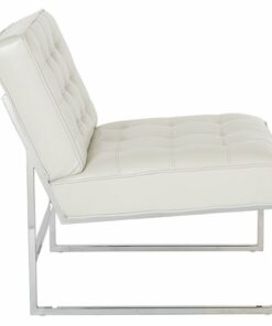 OSP Home Furnishings - Anthony 26” Wide Chair with Chrome Base - Cream