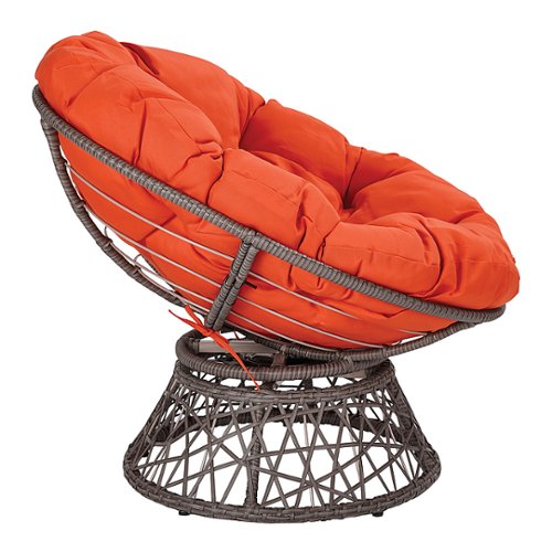 OSP Home Furnishings - Papasan Chair - Orange