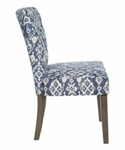 OSP Home Furnishings - Andrew Dining Chair - Navy Ikat