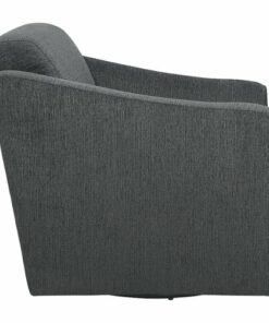 OSP Home Furnishings - Cassie Swivel Arm Chair - Charcoal