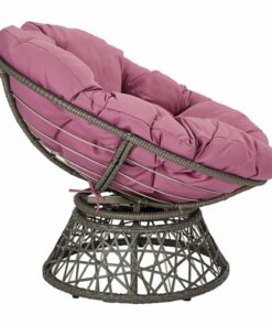 OSP Home Furnishings - Papasan Chair - Purple