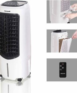 Honeywell - 194 CFM Indoor Evaporative Air Cooler (Swamp Cooler) with Remote Control - White