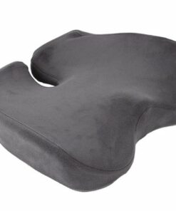 Mind Reader - Orthopedic Seat Cushion, Memory Foam Chair Comfort Padding, Ergonomic Tailbone Relief - Gray