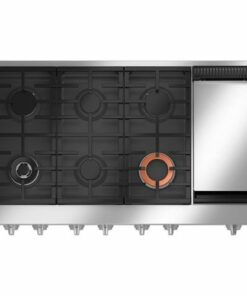 Café - 48" Built-In Gas Cooktop with 6 Burners - Matte Black