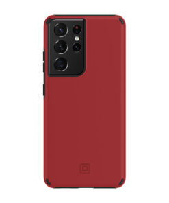 Incipio - Duo Case for Samsung Galaxy S21 Ultra 5G - Salsa Red/Black