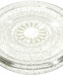 PopSockets - PopGrip Cell Phone Grip and Stand - Clear Glitter Silver