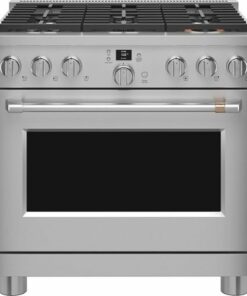 Café - 5.75 Cu. Ft. Freestanding Dual Fuel True Convection Range with 6 Burners - Stainless steel