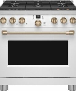 Café - 5.75 Cu. Ft. Freestanding Dual Fuel True Convection Range with 6 Burners - Matte White