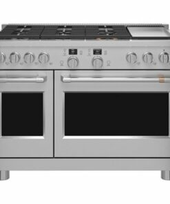 Café - 8.25 Cu. Ft. Freestanding Double Oven Dual Fuel True Convection Range with 6 Burners - Stainless steel