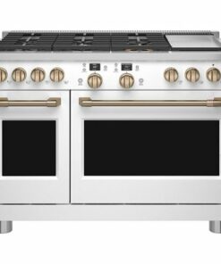 Café - 8.25 Cu. Ft. Freestanding Double Oven Dual Fuel True Convection Range with 6 Burners - Matte White