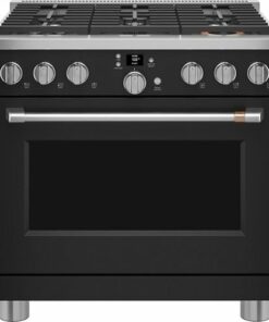 Café - 6.2 Cu. Ft. Freestanding Gas Convection Range with 6 Burners - Matte Black