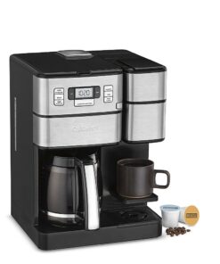 Cuisinart - Coffee Center Grind & Brew Plus 12-Cup Coffee Maker with Carafe and Single Serve Brewer - Black Stainless