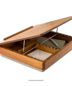 Rossie Home - Acacia Easel Lap Desk with Storage for 15.6 Laptop - Natural