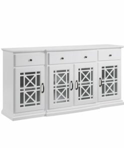 Walker Edison - Classic Fretwork Storage Sideboard - White