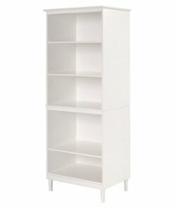 Walker Edison - 70" Tall Modern 4 Shelf Wood Bookcase - White