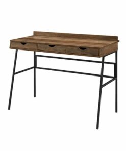 Walker Edison - Modern Industrial 3-Drawer Wood Computer Desk - Rustic Oak