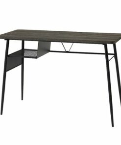 Walker Edison - 44” Industrial Computer Desk Metal Mesh Cubby - Cerused ash