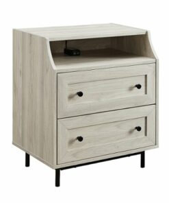 Walker Edison - 22” Modern Open Top End Table with USB - Birch