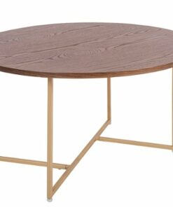 Elle Decor - Ines Round Coffee Table - Walnut