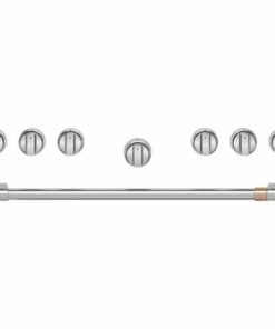 Café - Handle and Knob Set for 36" Pro Range and Rangetop - Brushed stainless steel